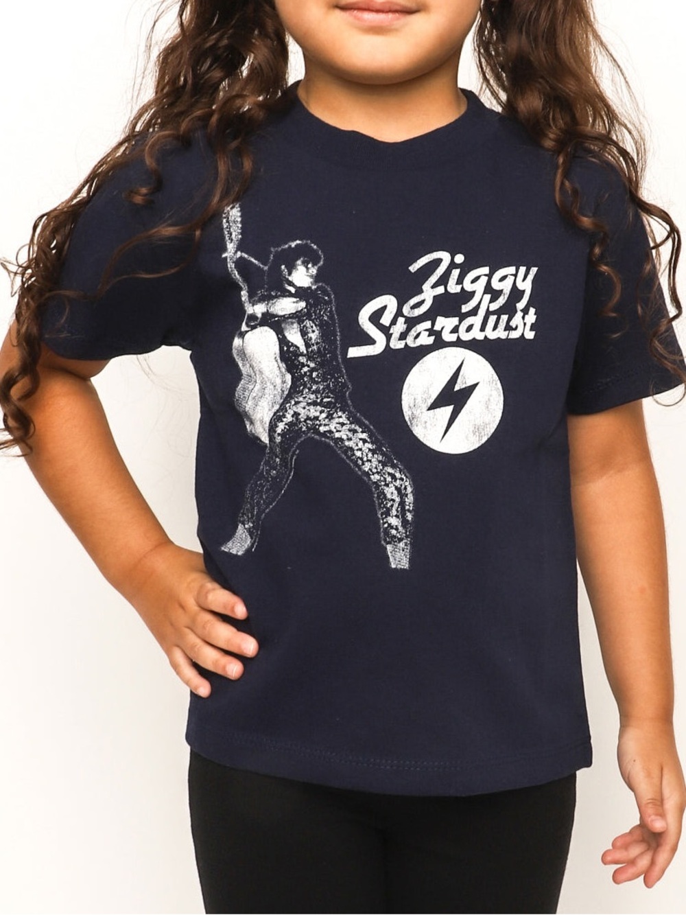 David Bowie Ziggy Stardust Toddler Band Tee NWT Navy 3T 4T